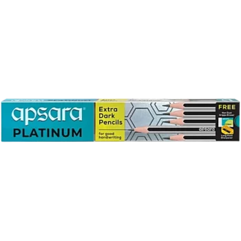 Platinum Extra Dark Pencils - With Sharpener & Eraser