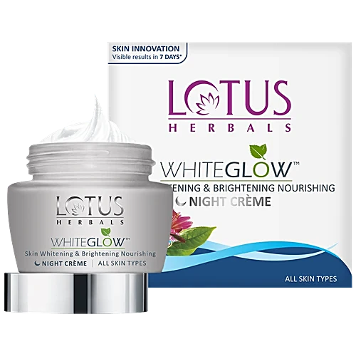 Lotus Herbals WhiteGlow Skin Whitening & Brightening Nourishing Night Cream - 40 g