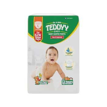 TEDDYY Baby Easy Pant Diapers Large 62 Count, 9-14 kgs,